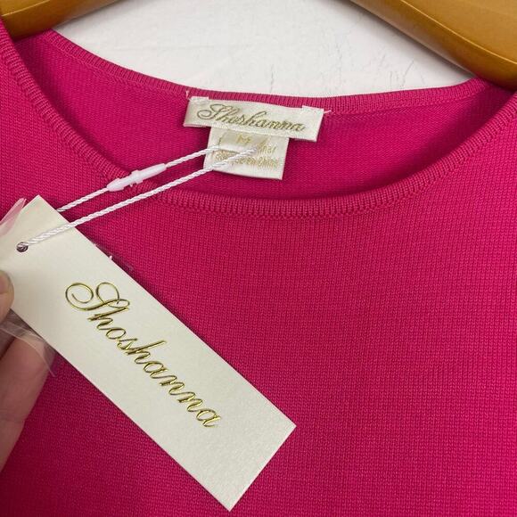 Shoshanna Julia Long-Sleeve Knit Minidress pink size Medium - Picture 5 of 8